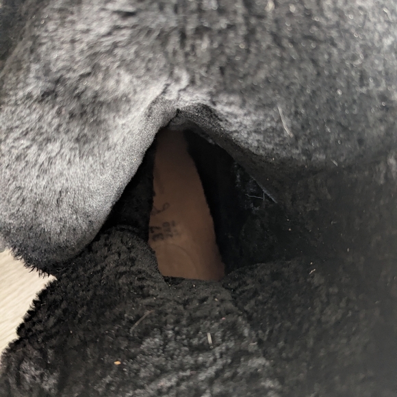 BIRKENSTOCK Uppsala Shearling Suede Leather Mid-Calf Boots Black Size 37 - Picture 9 of 11